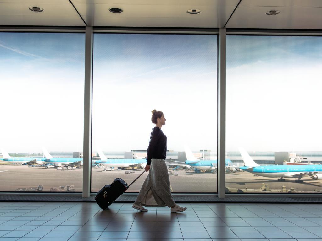 Person walking in airport L